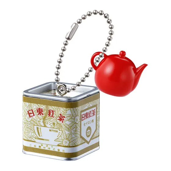 日東紅茶 ミニチャーム 【1955年】白缶112.5g＋ティーポット
