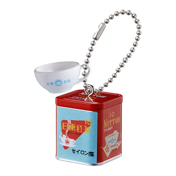 日東紅茶 ミニチャーム 【1961年】日東ティーバッグ10袋（缶入り）＋ティーカップ