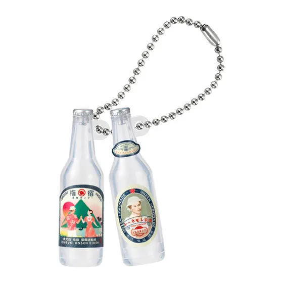 友桝飲料 ミニチュアチャーム 指宿温泉サイダー&温泉レモネード