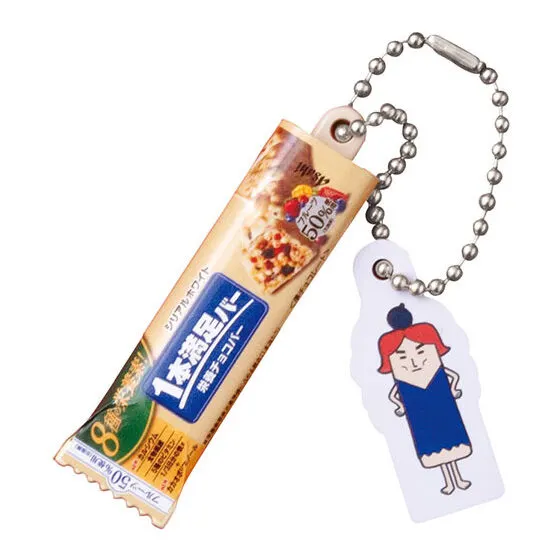 アサヒグループ食品1本満足バー にょっきりミニチュアチャーム 1本満足バー シリアルホワイト+プレート「イトー・ホワ」