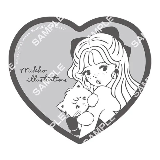 mikko illustrations クリアラバーコースター girl