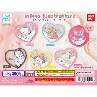 mikko illustrations クリアラバーコースターの画像
