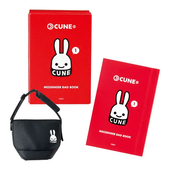 豆ガシャ本 CUNE ブック&バッグ ミニチュアフィギュア MESSENGER BAG