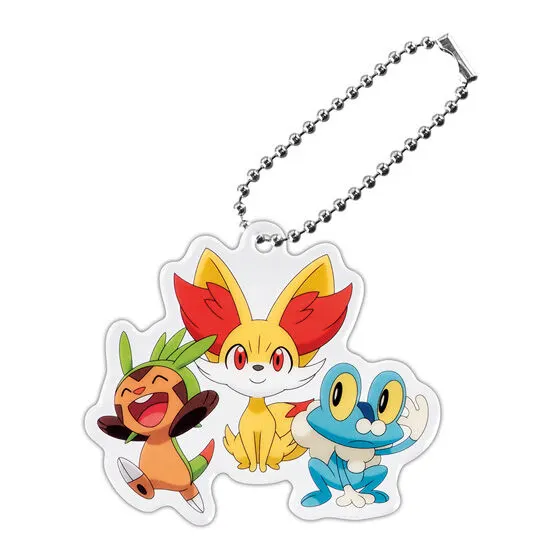 ポケットモンスター 旅立ちの3匹アクリルスイング ハリマロン&フォッコ&ケロマツ