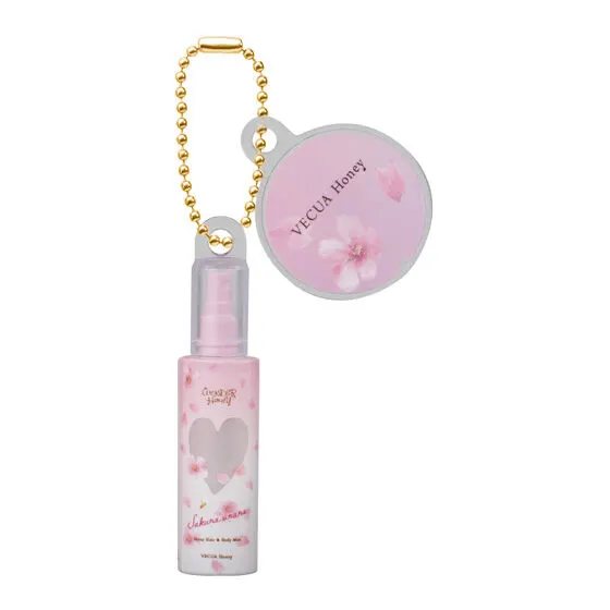 VECUA Honey ミニチュアチャーム きらめきヘア&ボディフレグランスミスト サクラウララ