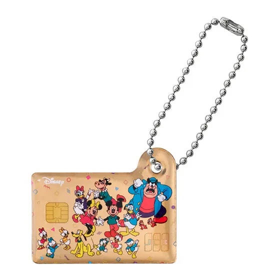 ディズニー★JCBカード ミニチュアメタルチャーム レトロ ミッキー&フレンズ(ゴールド)