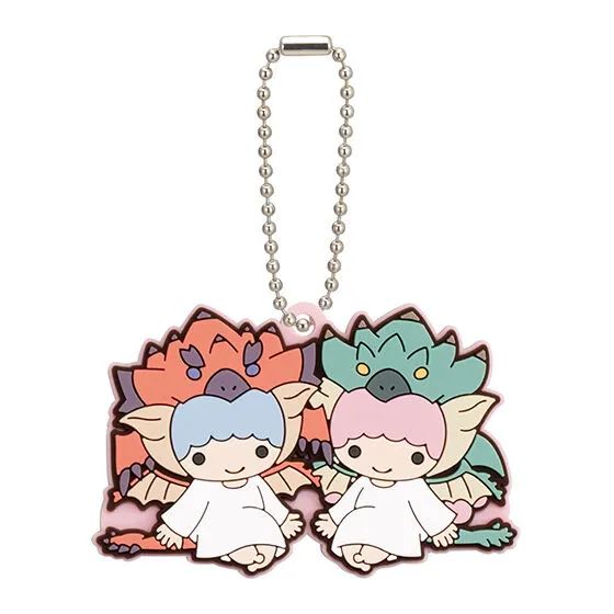モンスターハンター × サンリオキャラクターズ カプセルラバーマスコット リオレウス・リオレイア×リトルツインスターズ