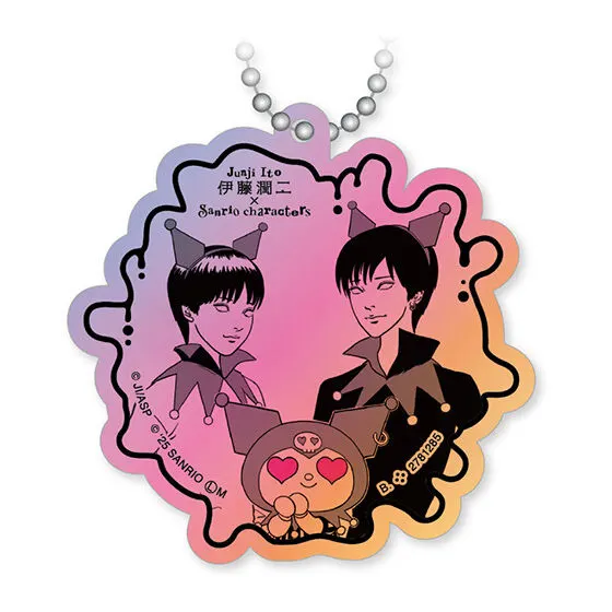 伊藤潤二×サンリオキャラクターズ アクリルチャーム 黒服の美少年×白服の美少年×クロミ