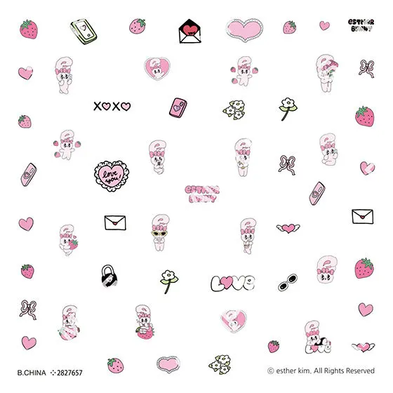 EstherBunny(エスターバニー) ネイルシール リボンバニーA
