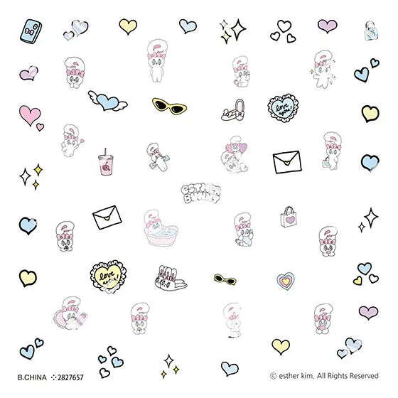 EstherBunny(エスターバニー) ネイルシール クリームバニーA