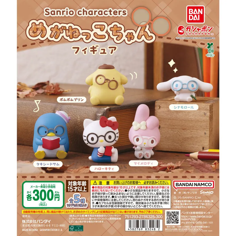 サンリオキャラクターズ めがねっこちゃんフィギュアの台紙