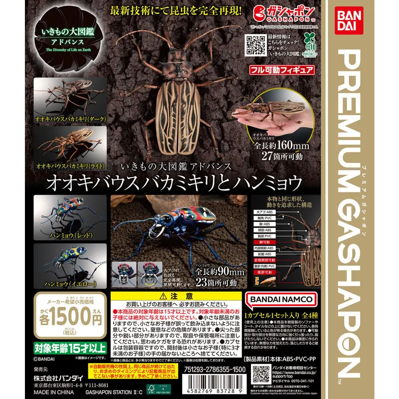 いきもの大図鑑アドバンス オオキバウスバカミキリとハンミョウの台紙