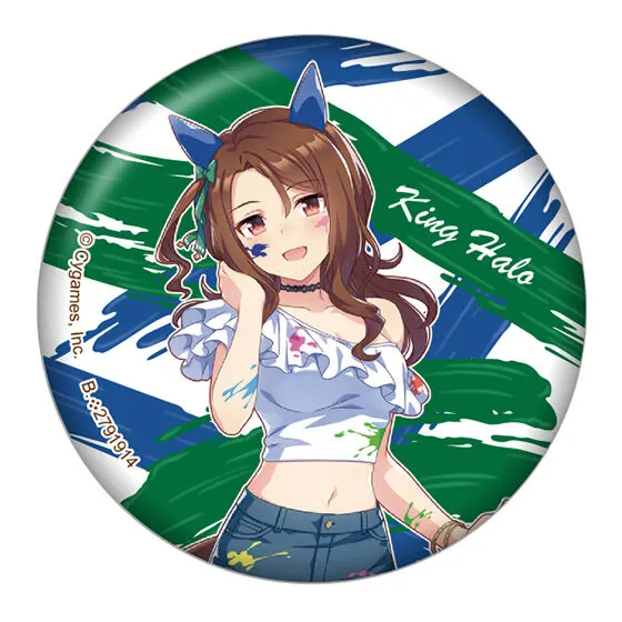 バンダイナムコアミューズメント限定 ウマ娘プリティーダービー カプセル缶バッジ3~ペインタースタイル~ キングヘイロー