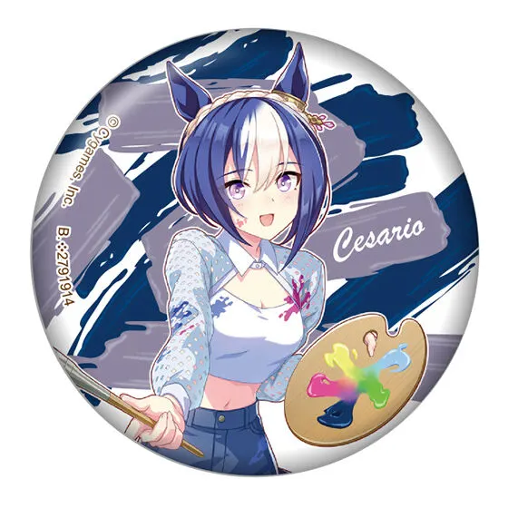 バンダイナムコアミューズメント限定 ウマ娘プリティーダービー カプセル缶バッジ3~ペインタースタイル~ シーザリオ