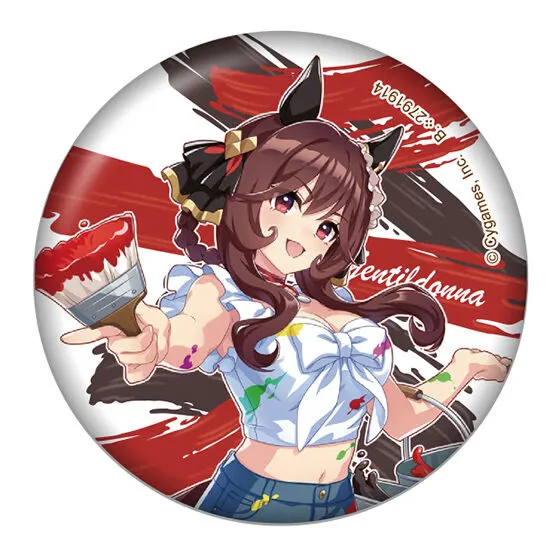 バンダイナムコアミューズメント限定 ウマ娘プリティーダービー カプセル缶バッジ3~ペインタースタイル~ ジェンティルドンナ