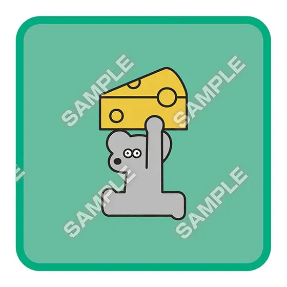 ねずみのANDY クリアラバーコースター デザインC