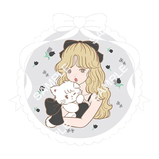 mikko illustrations クリアラバーコースター2 girl