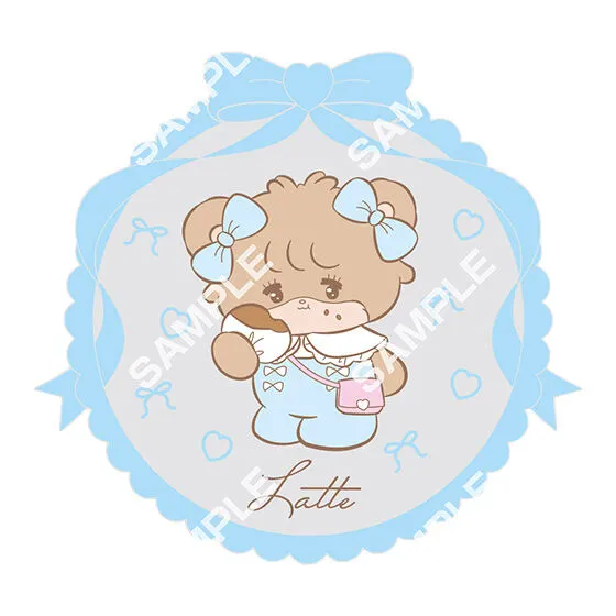mikko illustrations クリアラバーコースター2 latte