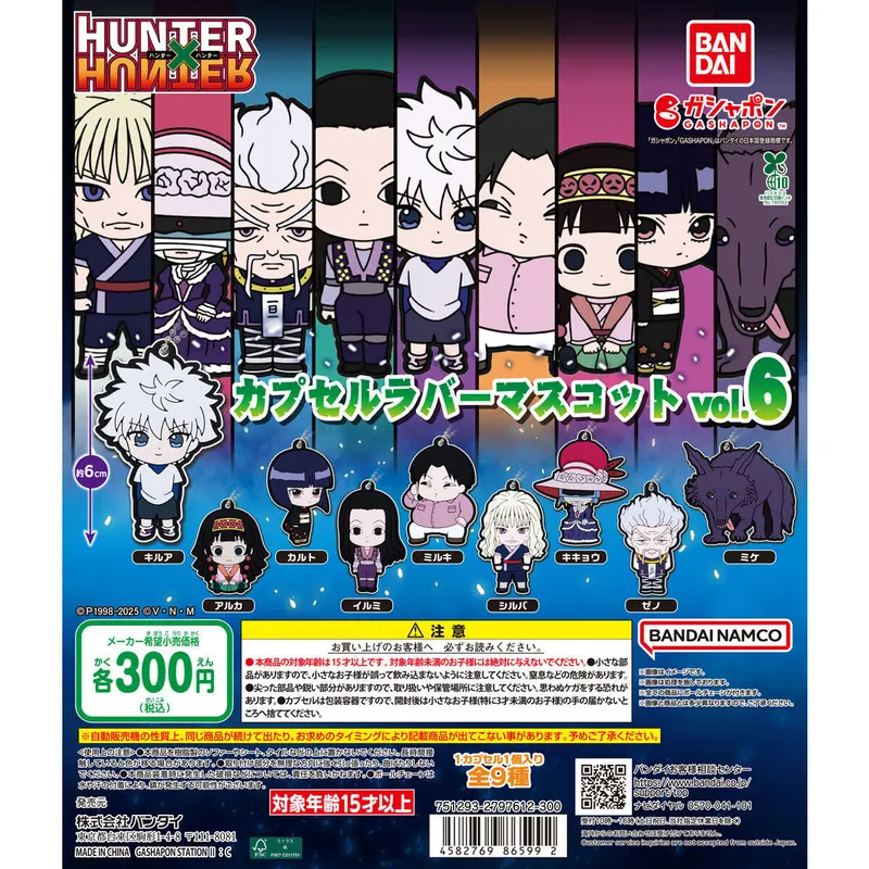 HUNTER×HUNTER カプセルラバーマスコットvol.6の台紙