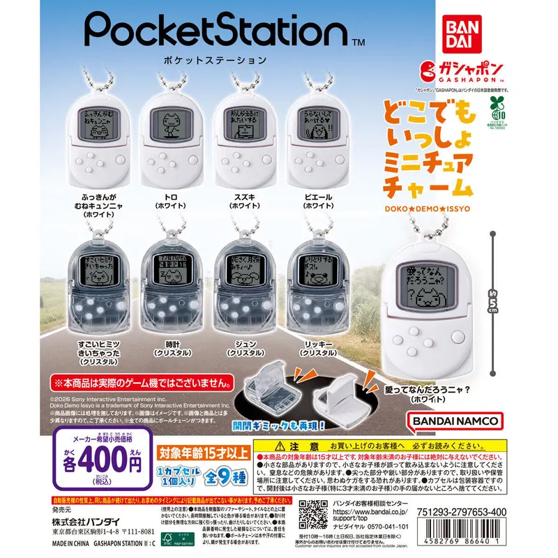 ポケットステーション どこでもいっしょミニチュアチャームの台紙