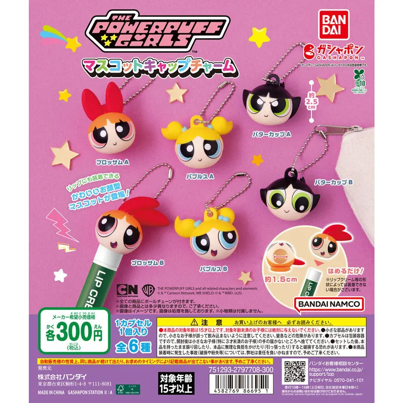 パワーパフ ガールズ マスコットキャップチャームの台紙