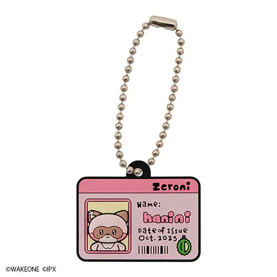zeroni IDカード風ラバーチャーム hanini