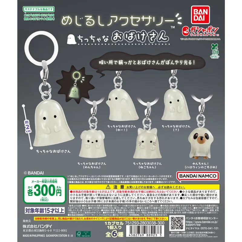 めじるしアクセサリー ちっちゃなおばけさんの台紙