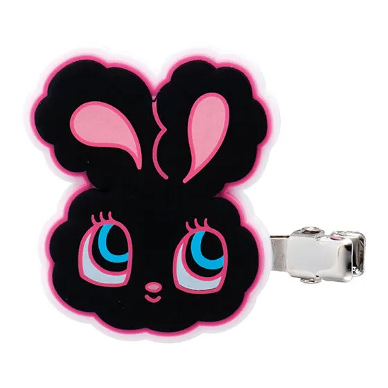 foxy illustrations カプセルヘアクリップ Black Bunny