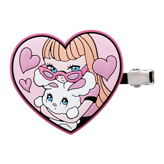 foxy illustrations カプセルヘアクリップ Girl and Bunny