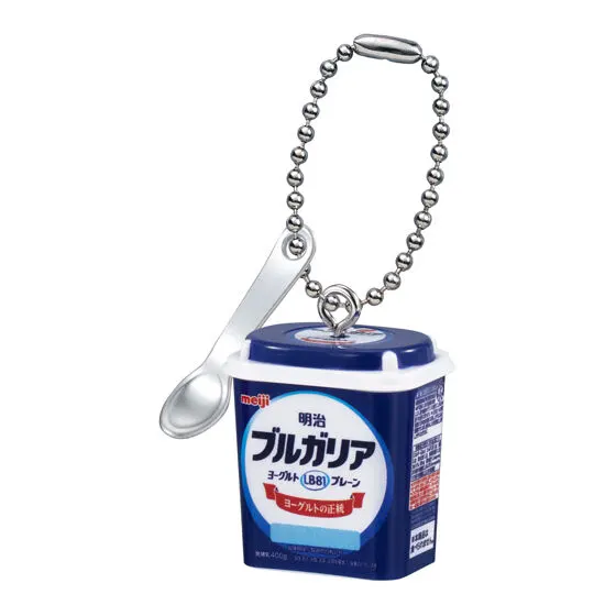meiji 乳製品シリーズミニチュアチャーム 明治ブルガリアヨーグルト 400g+スプーン