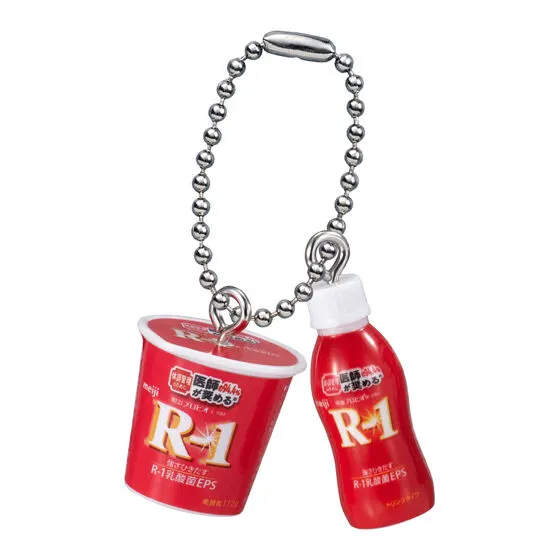 meiji 乳製品シリーズミニチュアチャーム 明治プロビオヨーグルトR-1+明治プロビオヨーグルトR-1ドリンクタイプ