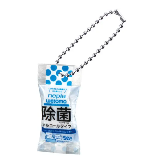 nepia ミニチュアチャーム wetomo除菌ウエットティシュ アルコールタイプ