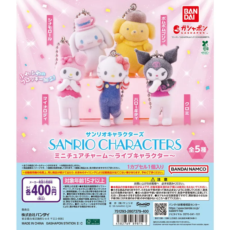 サンリオキャラクターズ ミニチュアチャーム~ライブキャラクター~の台紙