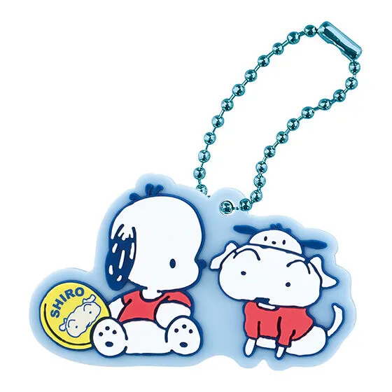 原作クレヨンしんちゃん×はぴだんぶい スペシャルラバーマスコット ポチャッコ×シロ