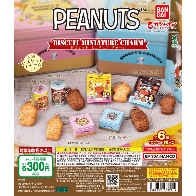 PEANUTS ビスケットミニチュアチャームの台紙