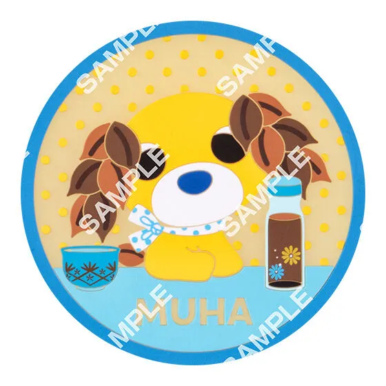 お茶犬 クリアラバーコースター ムハ