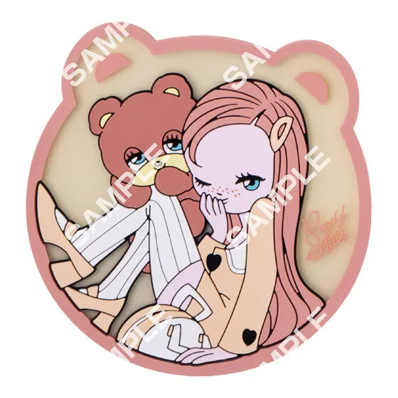foxy illustrations クリアラバーコースター GIRL AND BEAR