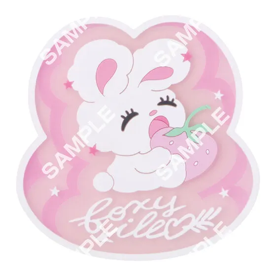 foxy illustrations クリアラバーコースター BUNNY(STRAWBERRY)