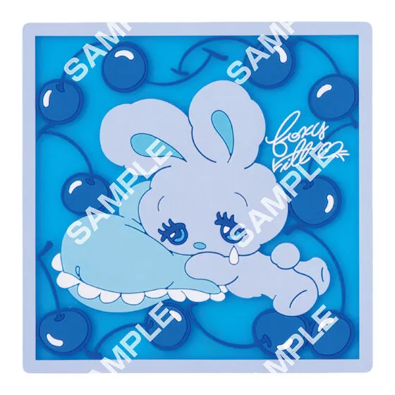 foxy illustrations クリアラバーコースター BUNNY(BLUE CHERRY)