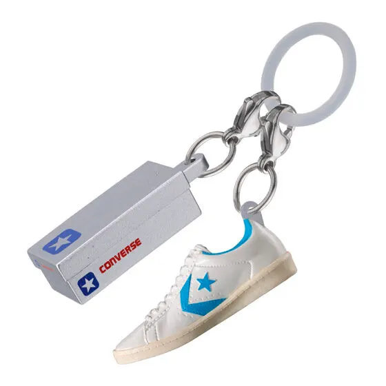 CONVERSE SHOES COLLECTION めじるしアクセサリー PRO LEATHER OX ホワイト / ライトブルー