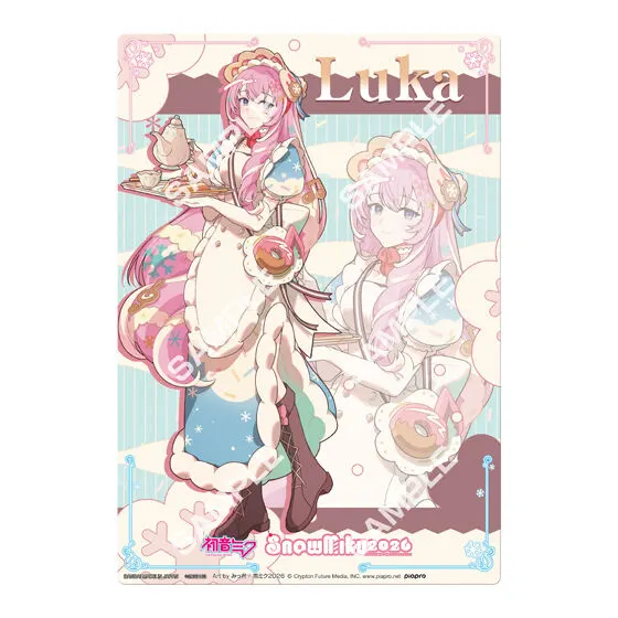 初音ミク 雪ミク2026 クリアビジュアルポスター 【デザインJ】Art by みっ君