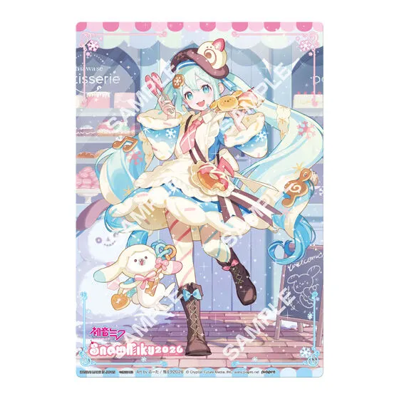 初音ミク 雪ミク2026 クリアビジュアルポスター 【デザインA】Art by ぶーた