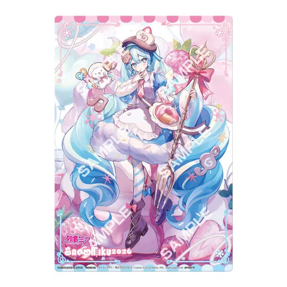 初音ミク 雪ミク2026 クリアビジュアルポスター 【デザインC】Art by PiPi