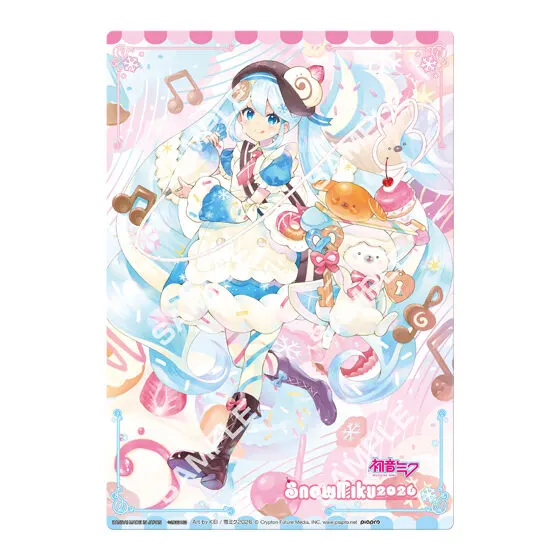 初音ミク 雪ミク2026 クリアビジュアルポスター 【デザインD】Art by KEI