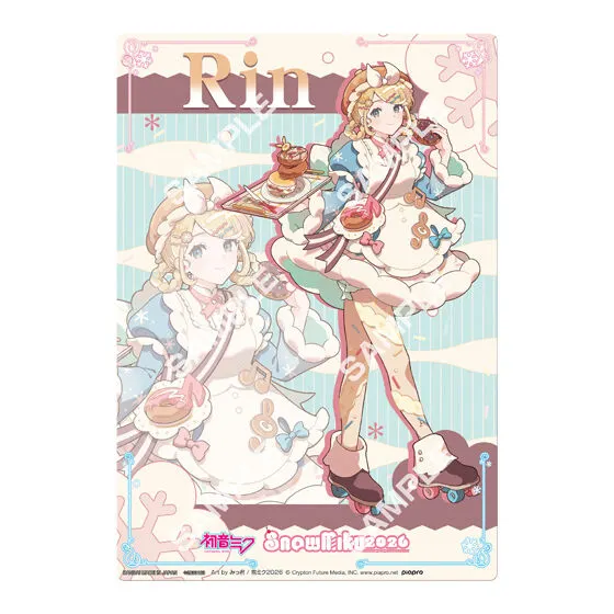 初音ミク 雪ミク2026 クリアビジュアルポスター 【デザインH】Art by みっ君