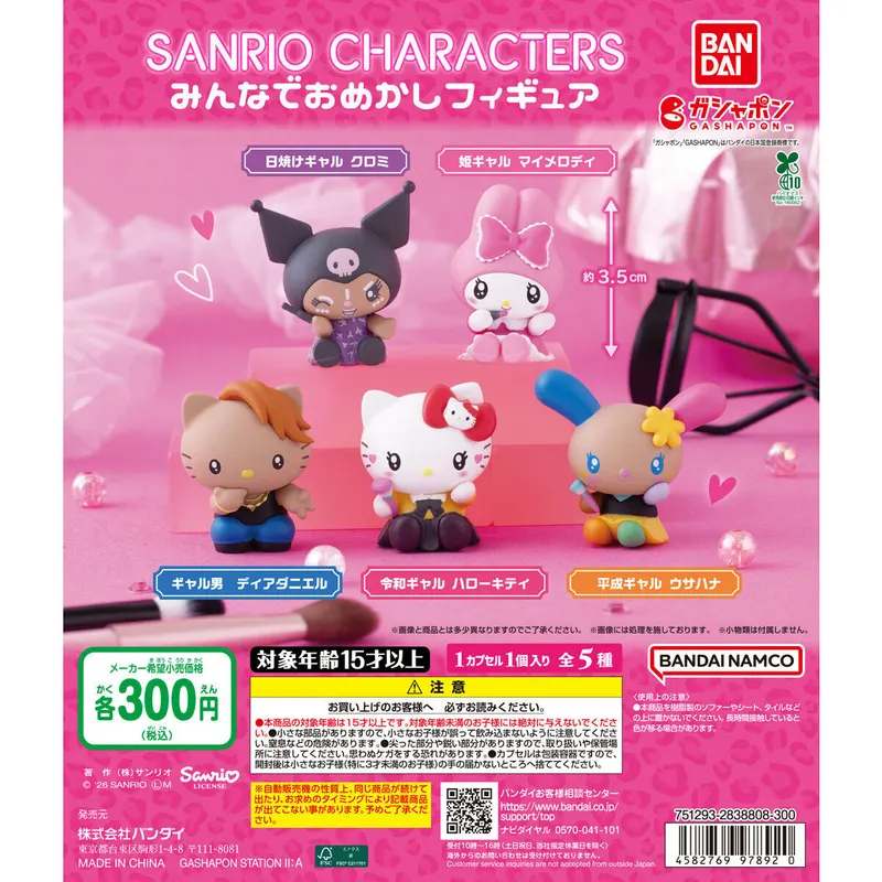 サンリオキャラクターズ みんなでおめかしフィギュアの台紙