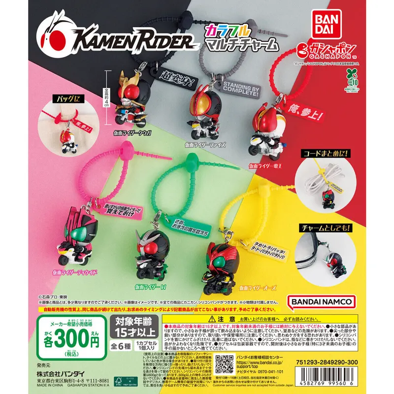 仮面ライダー カラフルマルチチャームの台紙