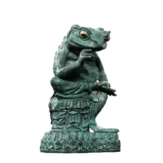 ART IN GASHAPON カエルの弥勒菩薩像と阿修羅像 カエルの弥勒菩薩像(銅像カラー)