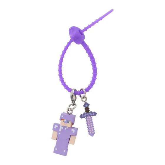 MINECRAFT カラフルマルチチャーム アレックス(ネザライト)×ネザライトの剣