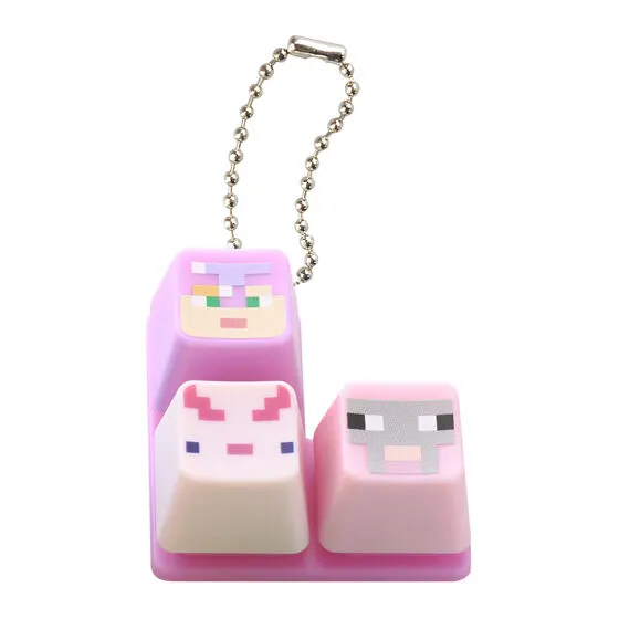 MINECRAFT カラフルキーボードチャーム デザインB(ピンク)